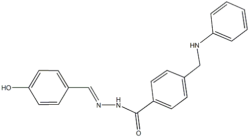 4-(anilinomethyl)-N'-(4-hydroxybenzylidene)benzohydrazide Struktur