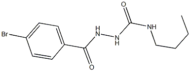 2-(4-bromobenzoyl)-N-butylhydrazinecarboxamide Struktur