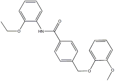 N-(2-ethoxyphenyl)-4-[(2-methoxyphenoxy)methyl]benzamide Struktur