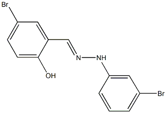 5-bromo-2-hydroxybenzaldehyde (3-bromophenyl)hydrazone Struktur