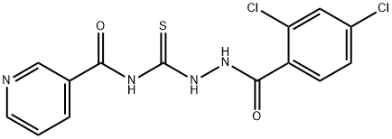 N-{[2-(2,4-dichlorobenzoyl)hydrazino]carbothioyl}nicotinamide Struktur