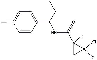 2,2-dichloro-1-methyl-N-[1-(4-methylphenyl)propyl]cyclopropanecarboxamide Struktur