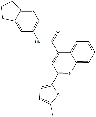 N-(2,3-dihydro-1H-inden-5-yl)-2-(5-methyl-2-thienyl)-4-quinolinecarboxamide Struktur