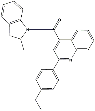 2-(4-ethylphenyl)-4-[(2-methyl-2,3-dihydro-1H-indol-1-yl)carbonyl]quinoline Struktur