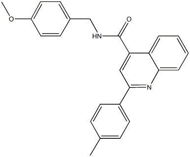 N-(4-methoxybenzyl)-2-(4-methylphenyl)-4-quinolinecarboxamide Struktur