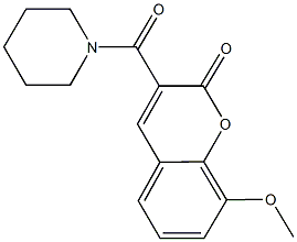 8-methoxy-3-(1-piperidinylcarbonyl)-2H-chromen-2-one Struktur