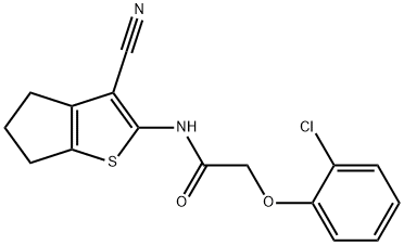 2-(2-chlorophenoxy)-N-(3-cyano-5,6-dihydro-4H-cyclopenta[b]thien-2-yl)acetamide Struktur