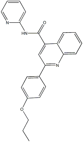 2-(4-propoxyphenyl)-N-(2-pyridinyl)-4-quinolinecarboxamide Struktur