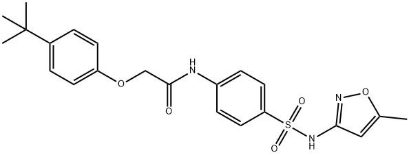 2-(4-tert-butylphenoxy)-N-(4-{[(5-methyl-3-isoxazolyl)amino]sulfonyl}phenyl)acetamide Struktur