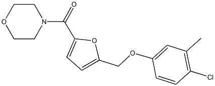 4-chloro-3-methylphenyl [5-(4-morpholinylcarbonyl)-2-furyl]methyl ether Struktur