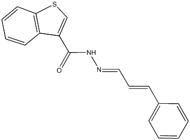 N'-(3-phenyl-2-propenylidene)-1-benzothiophene-3-carbohydrazide Struktur