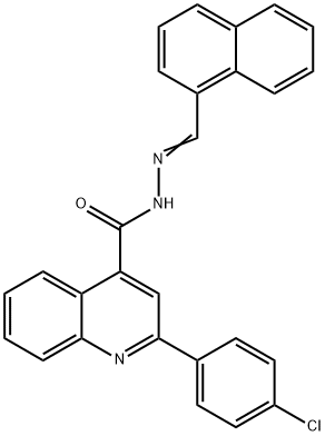 2-(4-chlorophenyl)-N'-(1-naphthylmethylene)-4-quinolinecarbohydrazide Struktur