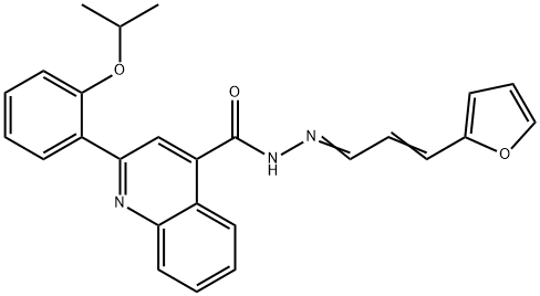 N'-[3-(2-furyl)-2-propenylidene]-2-(2-isopropoxyphenyl)-4-quinolinecarbohydrazide Struktur