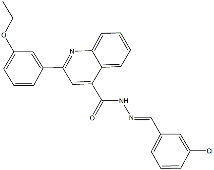 N'-(3-chlorobenzylidene)-2-(3-ethoxyphenyl)-4-quinolinecarbohydrazide Struktur