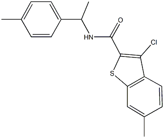 3-chloro-6-methyl-N-[1-(4-methylphenyl)ethyl]-1-benzothiophene-2-carboxamide Struktur