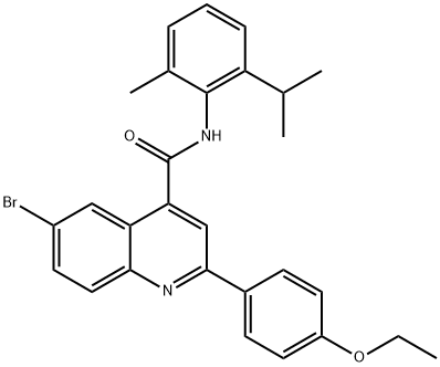 6-bromo-2-(4-ethoxyphenyl)-N-(2-isopropyl-6-methylphenyl)-4-quinolinecarboxamide Struktur