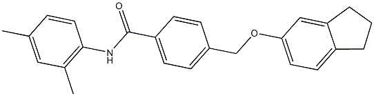 4-[(2,3-dihydro-1H-inden-5-yloxy)methyl]-N-(2,4-dimethylphenyl)benzamide Struktur