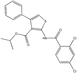 isopropyl 2-[(2,4-dichlorobenzoyl)amino]-4-phenyl-3-thiophenecarboxylate Struktur