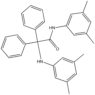 2-(3,5-dimethylanilino)-N-(3,5-dimethylphenyl)-2,2-diphenylacetamide Struktur