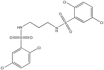 2,5-dichloro-N-(3-{[(2,5-dichlorophenyl)sulfonyl]amino}propyl)benzenesulfonamide Struktur