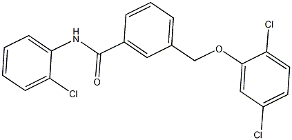 N-(2-chlorophenyl)-3-[(2,5-dichlorophenoxy)methyl]benzamide Struktur