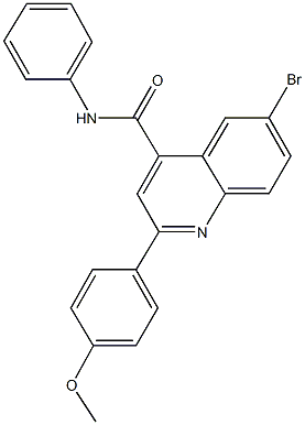 6-bromo-2-(4-methoxyphenyl)-N-phenyl-4-quinolinecarboxamide Struktur