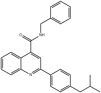 N-benzyl-2-(4-isobutylphenyl)-4-quinolinecarboxamide Struktur