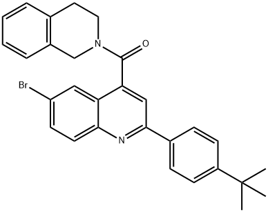 6-bromo-2-(4-tert-butylphenyl)-4-(3,4-dihydro-2(1H)-isoquinolinylcarbonyl)quinoline Struktur