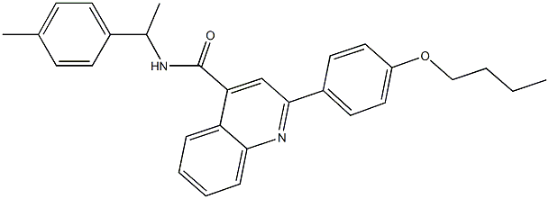 2-(4-butoxyphenyl)-N-[1-(4-methylphenyl)ethyl]-4-quinolinecarboxamide Struktur