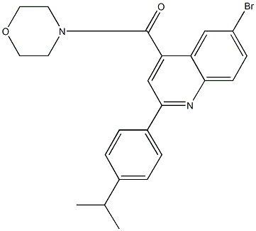 6-bromo-2-(4-isopropylphenyl)-4-(4-morpholinylcarbonyl)quinoline Struktur