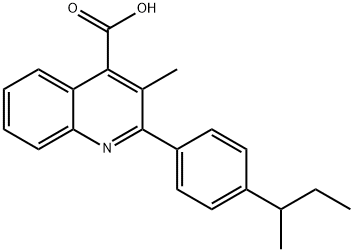 2-(4-sec-butylphenyl)-3-methyl-4-quinolinecarboxylic acid Struktur