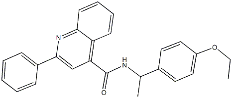 N-[1-(4-ethoxyphenyl)ethyl]-2-phenyl-4-quinolinecarboxamide Struktur