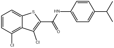 3,4-dichloro-N-(4-isopropylphenyl)-1-benzothiophene-2-carboxamide Struktur