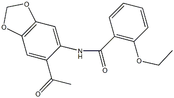 N-(6-acetyl-1,3-benzodioxol-5-yl)-2-ethoxybenzamide Struktur