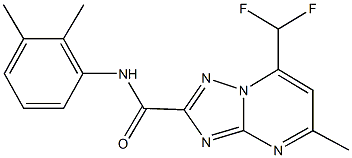 7-(difluoromethyl)-N-(2,3-dimethylphenyl)-5-methyl[1,2,4]triazolo[1,5-a]pyrimidine-2-carboxamide Struktur