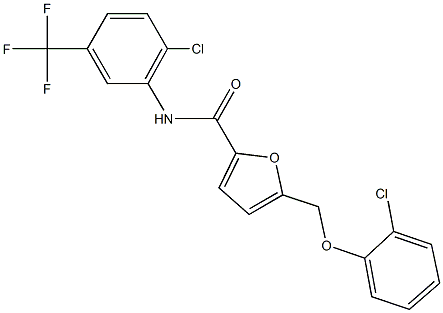 5-[(2-chlorophenoxy)methyl]-N-[2-chloro-5-(trifluoromethyl)phenyl]-2-furamide Struktur