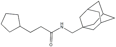 N-(1-adamantylmethyl)-3-cyclopentylpropanamide Struktur