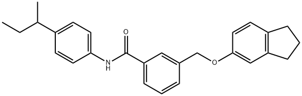 N-(4-sec-butylphenyl)-3-[(2,3-dihydro-1H-inden-5-yloxy)methyl]benzamide Struktur