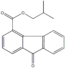 isobutyl 9-oxo-9H-fluorene-4-carboxylate Struktur