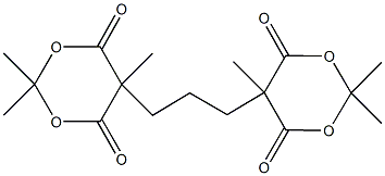 2,2,5-trimethyl-5-[3-(2,2,5-trimethyl-4,6-dioxo-1,3-dioxan-5-yl)propyl]-1,3-dioxane-4,6-dione Struktur