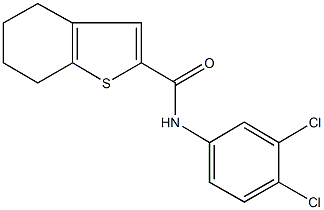 N-(3,4-dichlorophenyl)-4,5,6,7-tetrahydro-1-benzothiophene-2-carboxamide Struktur