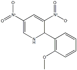 3,5-bisnitro-2-(2-methoxyphenyl)-1,2-dihydropyridine Struktur