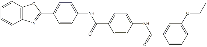 N-(4-{[4-(1,3-benzoxazol-2-yl)anilino]carbonyl}phenyl)-3-ethoxybenzamide Struktur