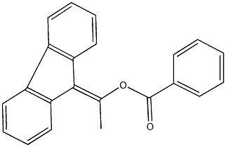 1-(9H-fluoren-9-ylidene)ethyl benzoate Struktur