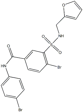 4-bromo-N-(4-bromophenyl)-3-{[(2-furylmethyl)amino]sulfonyl}benzamide Struktur