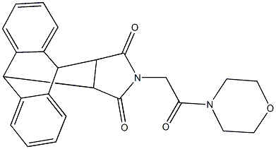 1-[2-(4-morpholinyl)-2-oxoethyl]-9,10-dihydro-9,10-[3,4]pyrrolidinoanthracene-12,14-dione Struktur