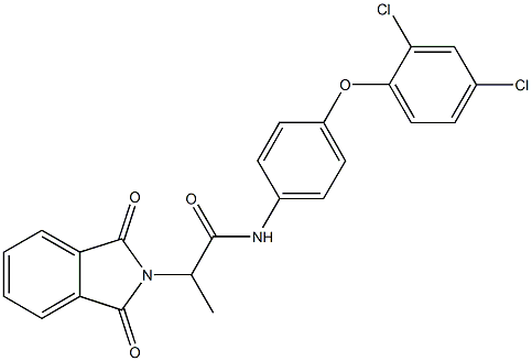 N-[4-(2,4-dichlorophenoxy)phenyl]-2-(1,3-dioxo-1,3-dihydro-2H-isoindol-2-yl)propanamide Struktur