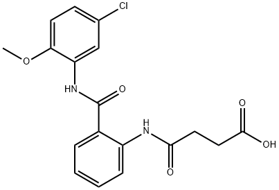 4-{2-[(5-chloro-2-methoxyanilino)carbonyl]anilino}-4-oxobutanoic acid Struktur