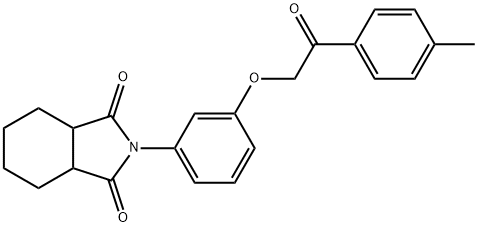 2-{3-[2-(4-methylphenyl)-2-oxoethoxy]phenyl}hexahydro-1H-isoindole-1,3(2H)-dione Struktur