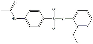 2-methoxyphenyl 4-(acetylamino)benzenesulfonate Struktur